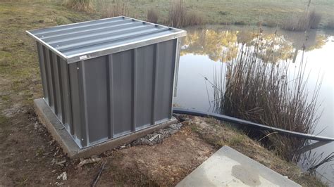 small shed for water pump